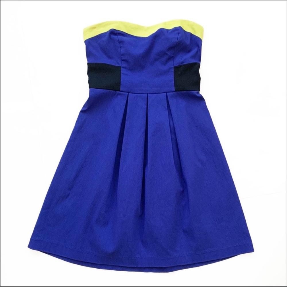 Urban Outfitters Sparkle & Fade Blue Strapless Mini Dress XS